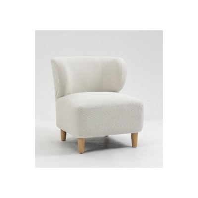 Josie Armless Accent Chair - White Fabric | Murphy Furniture