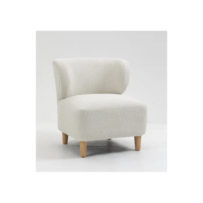 Josie Armless Accent Chair - White Fabric | Murphy Furniture