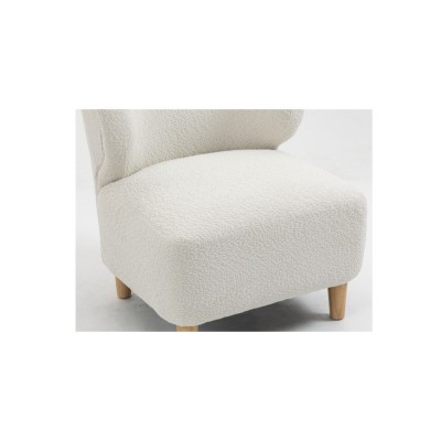 Josie Armless Accent Chair - White Fabric | Murphy Furniture