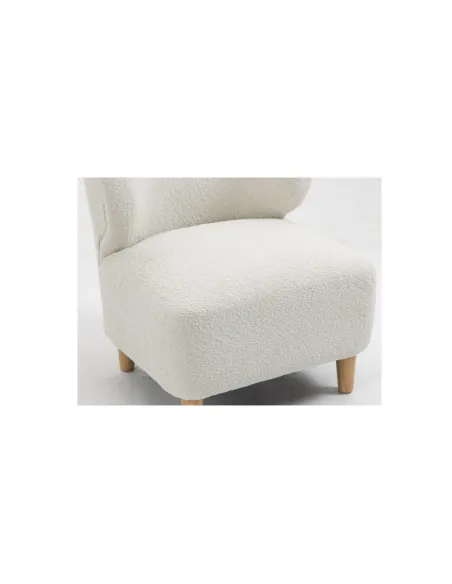 Josie Armless Accent Chair - White Fabric | Murphy Furniture