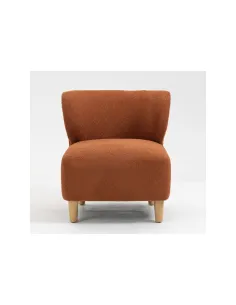Josie Armless Accent Chair - Rust Fabric | Murphy Furniture 2