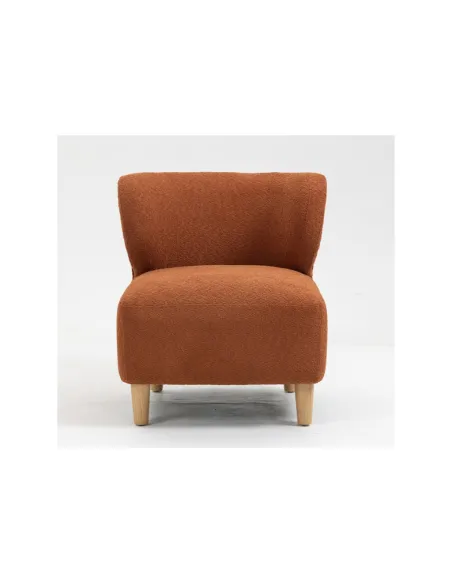 Josie Armless Accent Chair - Rust Fabric | Murphy Furniture