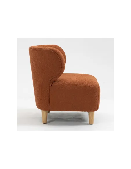 Josie Armless Accent Chair - Rust Fabric | Murphy Furniture