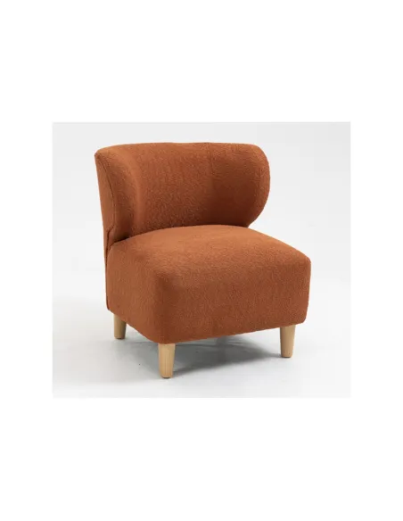Josie Armless Accent Chair - Rust Fabric | Murphy Furniture
