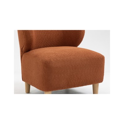 Josie Armless Accent Chair - Rust Fabric | Murphy Furniture