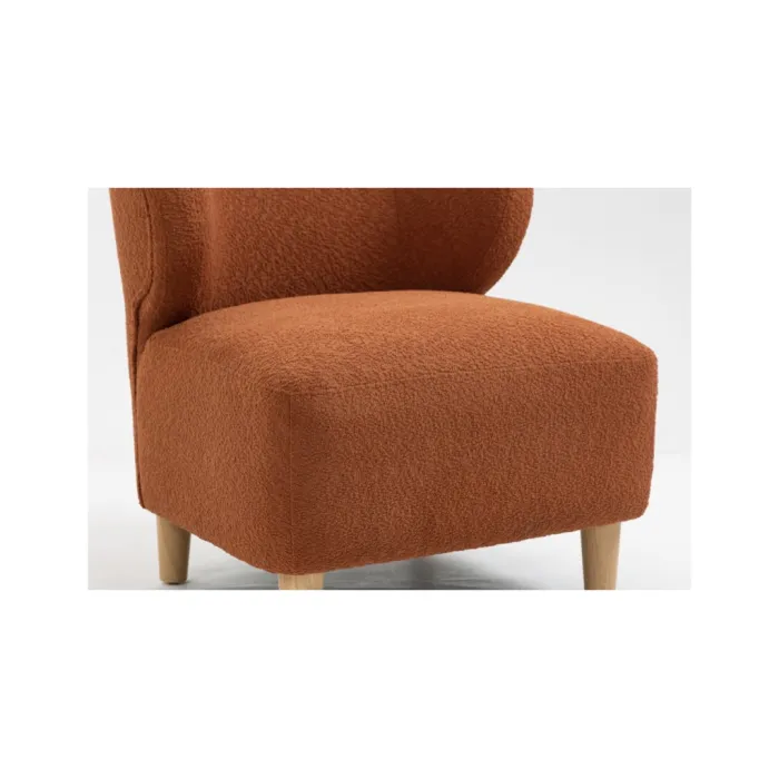 Josie Armless Accent Chair - Rust Fabric | Murphy Furniture