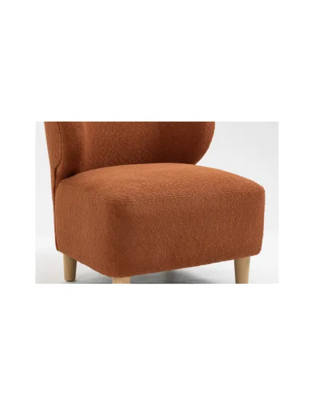 Josie Armless Accent Chair - Rust Fabric | Murphy Furniture