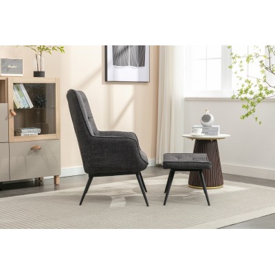 Katelyn Accent Chair with Stool - Charco | Murphy Furniture