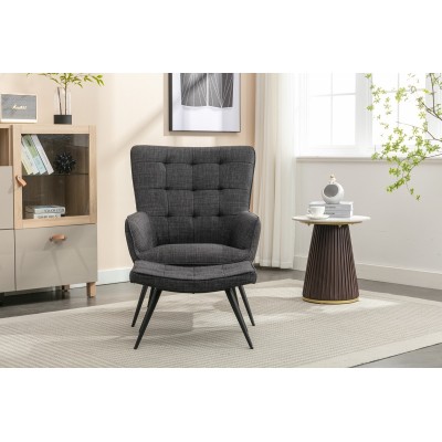 Katelyn Accent Chair with Stool - Charco | Murphy Furniture