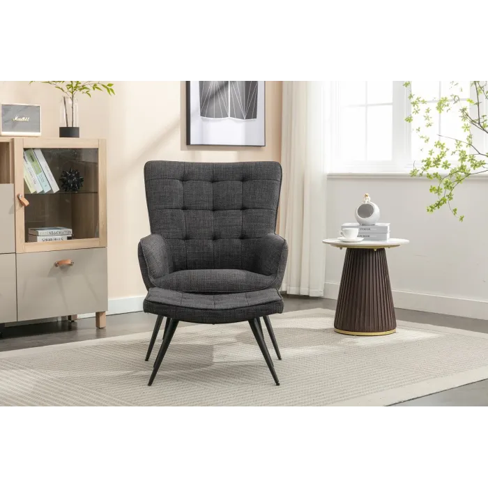 Katelyn Accent Chair with Stool - Charco | Murphy Furniture