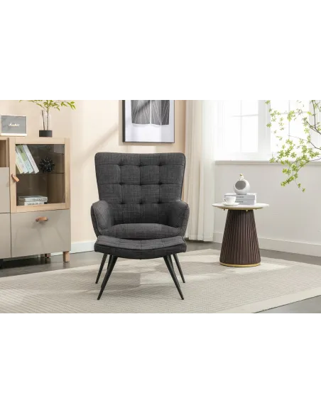 Katelyn Accent Chair with Stool - Charco | Murphy Furniture