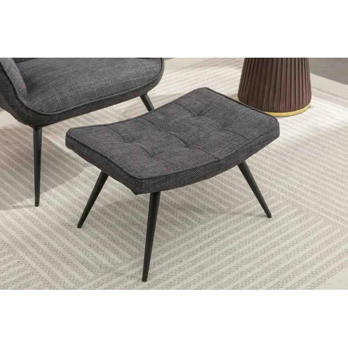 Katelyn Accent Chair with Stool - Charco | Murphy Furniture