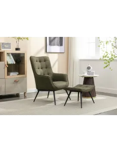 Katelyn Accent Chair with Stool - Moss G | Murphy Furniture 2
