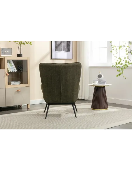 Katelyn Accent Chair with Stool - Moss G | Murphy Furniture