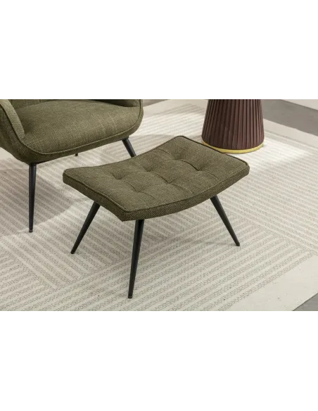 Katelyn Accent Chair with Stool - Moss G | Murphy Furniture