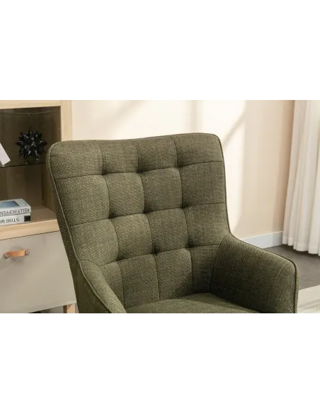 Katelyn Accent Chair with Stool - Moss G | Murphy Furniture