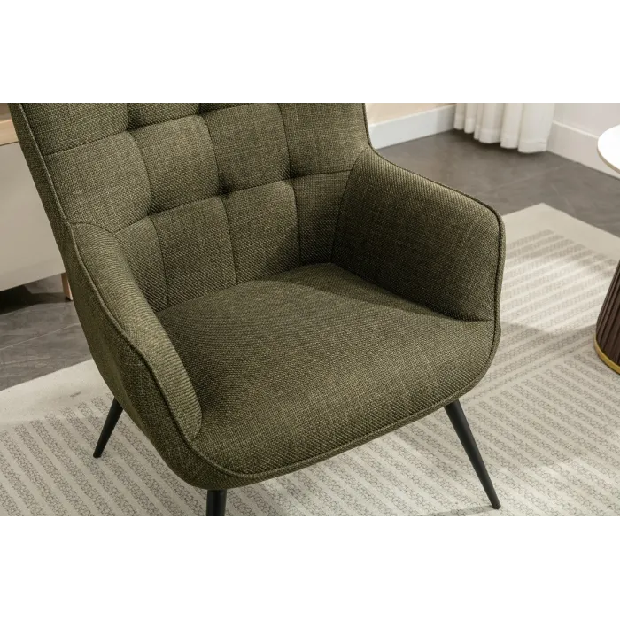 Katelyn Accent Chair with Stool - Moss G | Murphy Furniture