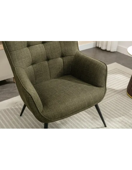 Katelyn Accent Chair with Stool - Moss G | Murphy Furniture