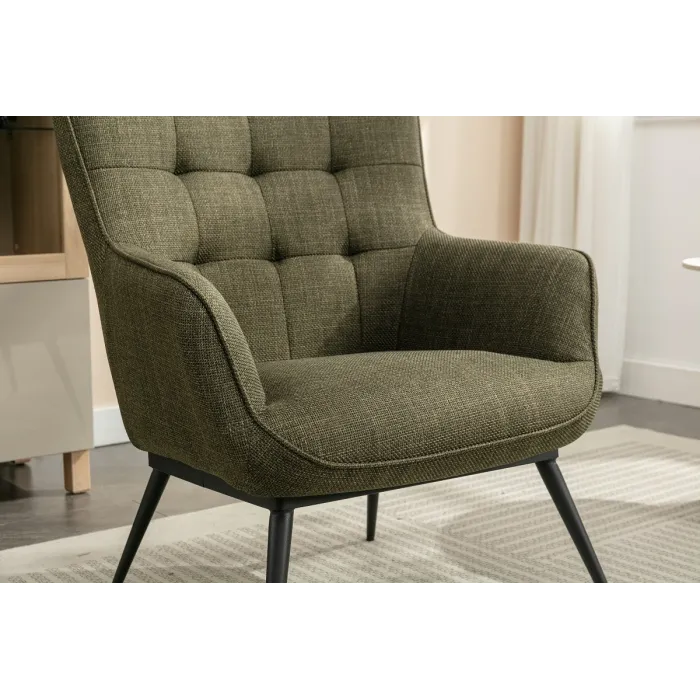 Katelyn Accent Chair with Stool - Moss G | Murphy Furniture