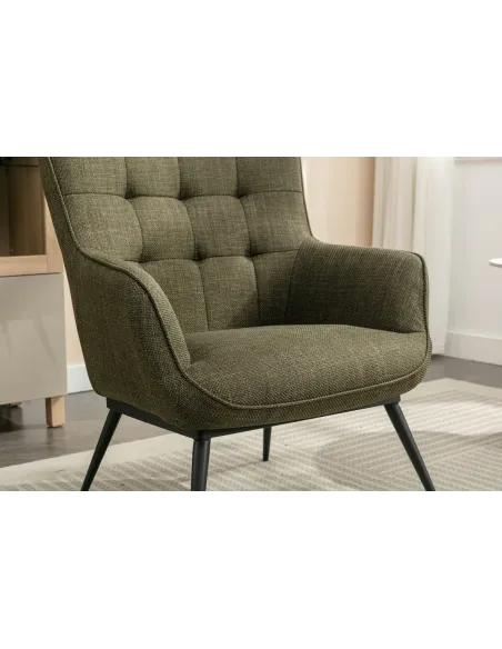 Katelyn Accent Chair with Stool - Moss G | Murphy Furniture