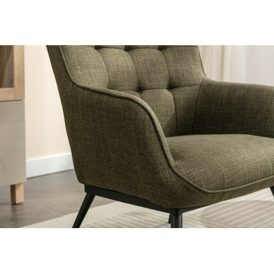 Katelyn Accent Chair with Stool - Moss G | Murphy Furniture