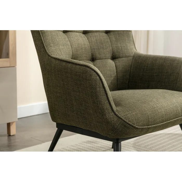 Katelyn Accent Chair with Stool - Moss G | Murphy Furniture