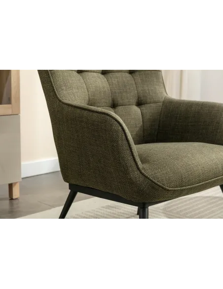 Katelyn Accent Chair with Stool - Moss G | Murphy Furniture