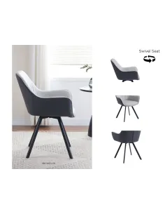 Naples Dining Chair - Two Tone Grey | Murphy Furniture 2