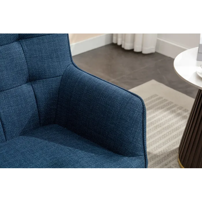 Katelyn Accent Chair with Stool - Denim | Murphy Furniture