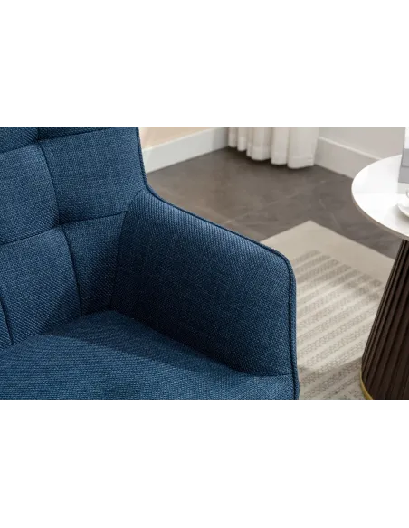 Katelyn Accent Chair with Stool - Denim | Murphy Furniture