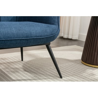 Katelyn Accent Chair with Stool - Denim | Murphy Furniture