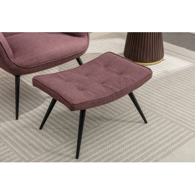 Katelyn Accent Chair with Stool - Mulber | Murphy Furniture