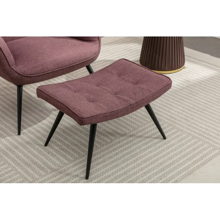 Katelyn Accent Chair with Stool - Mulber | Murphy Furniture