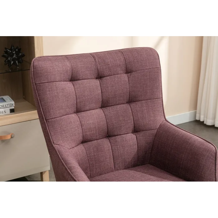 Katelyn Accent Chair with Stool - Mulber | Murphy Furniture