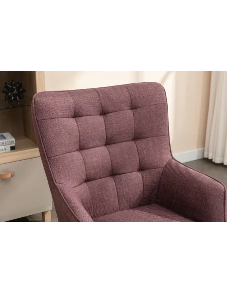 Katelyn Accent Chair with Stool - Mulber | Murphy Furniture