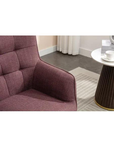 Katelyn Accent Chair with Stool - Mulber | Murphy Furniture
