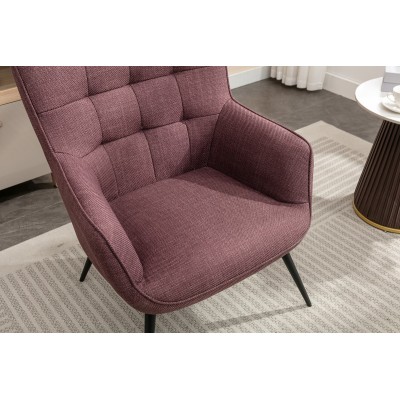 Katelyn Accent Chair with Stool - Mulber | Murphy Furniture