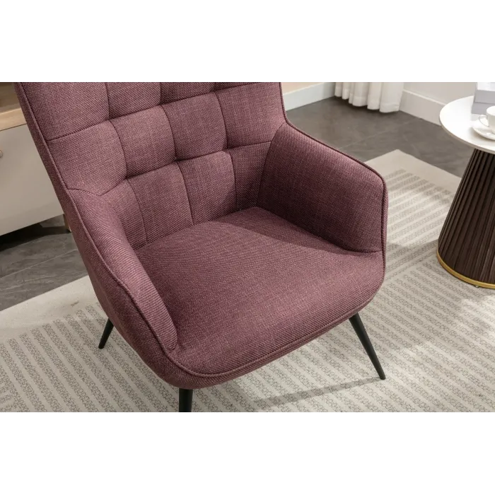 Katelyn Accent Chair with Stool - Mulber | Murphy Furniture