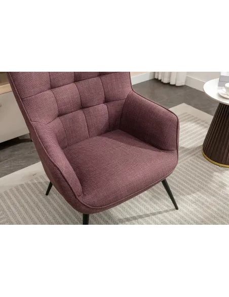 Katelyn Accent Chair with Stool - Mulber | Murphy Furniture