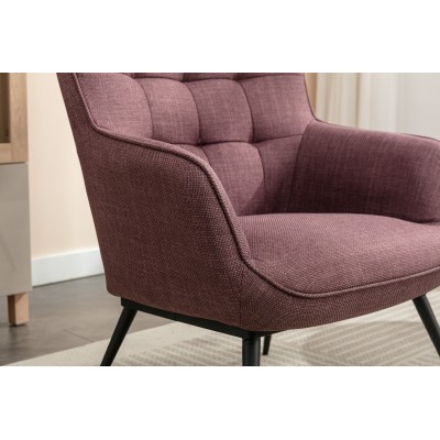 Katelyn Accent Chair with Stool - Mulber | Murphy Furniture