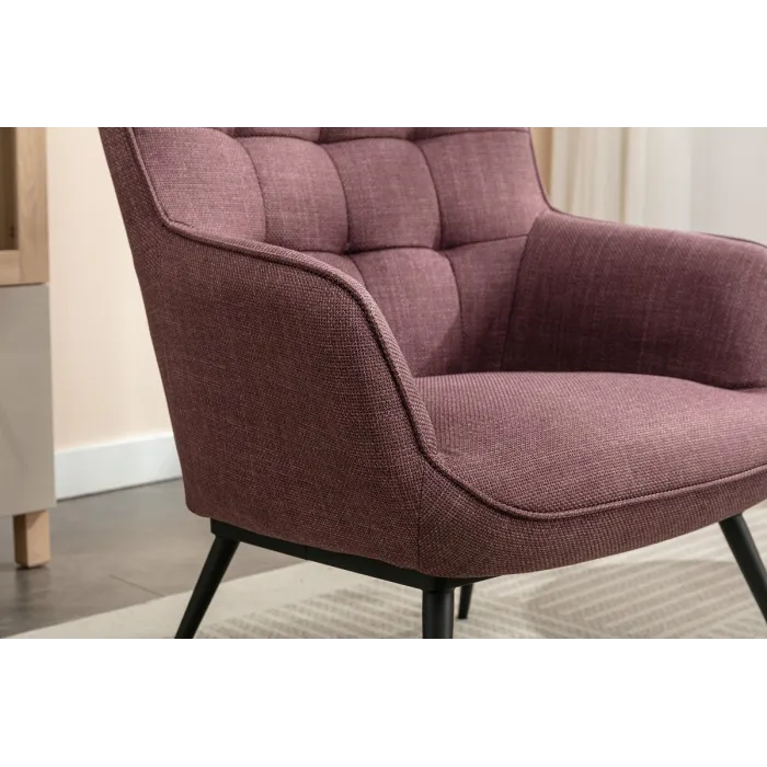 Katelyn Accent Chair with Stool - Mulber | Murphy Furniture