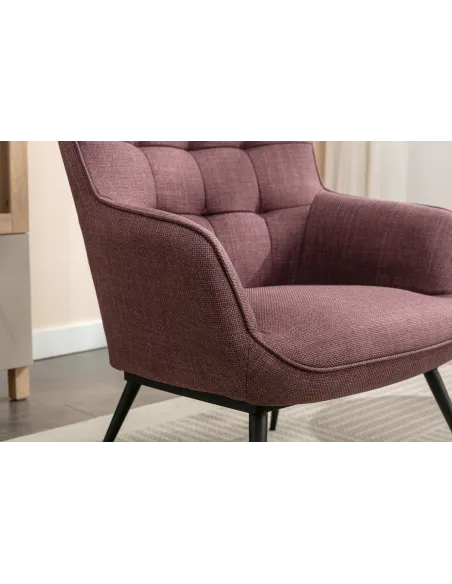 Katelyn Accent Chair with Stool - Mulber | Murphy Furniture