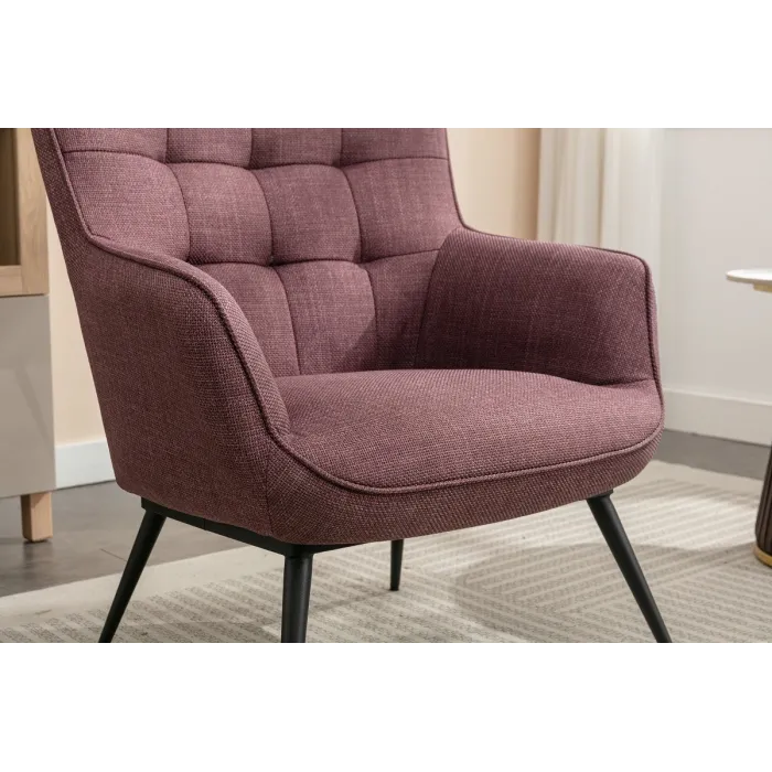 Katelyn Accent Chair with Stool - Mulber | Murphy Furniture