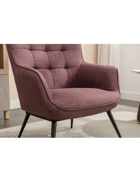 Katelyn Accent Chair with Stool - Mulber | Murphy Furniture