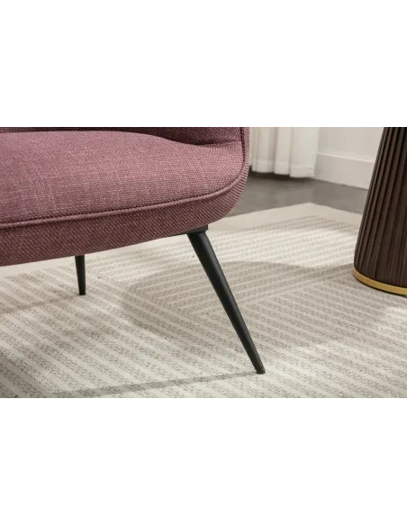 Katelyn Accent Chair with Stool - Mulber | Murphy Furniture