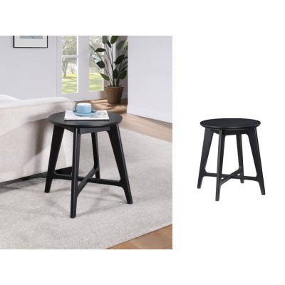 Carrington Round Lamp Table - Black | Murphy Furniture