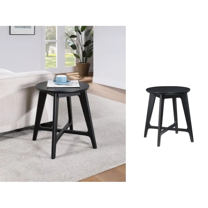 Carrington Round Lamp Table - Black | Murphy Furniture