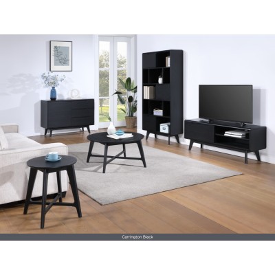 Carrington Round Lamp Table - Black | Murphy Furniture
