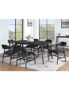 Carrington 180cm Dining Set - Black | Murphy Furniture
