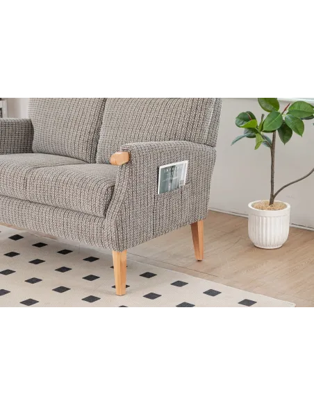 Lisbon 2 Seater Sofa - Latte | Murphy Furniture
